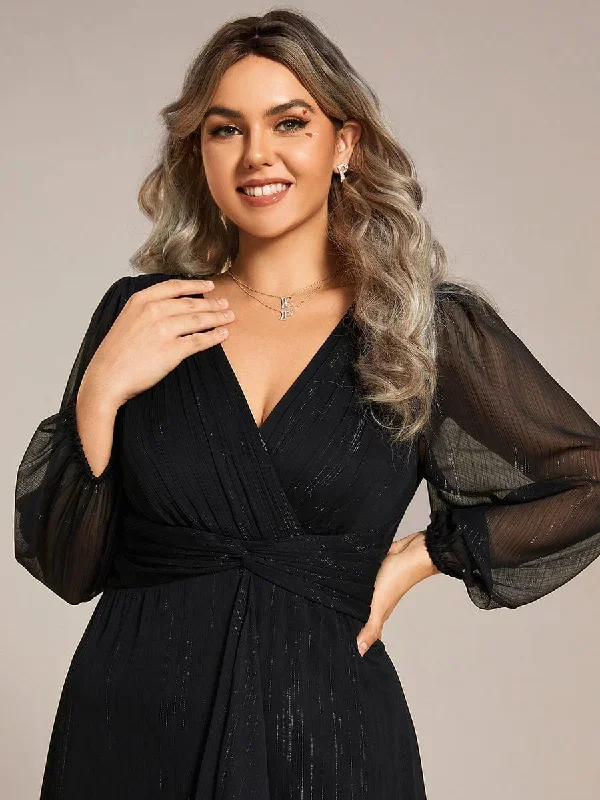 plus-size-twist-knot-louts-leaf-long-sleeve-a-line-evening-dress-ee01977