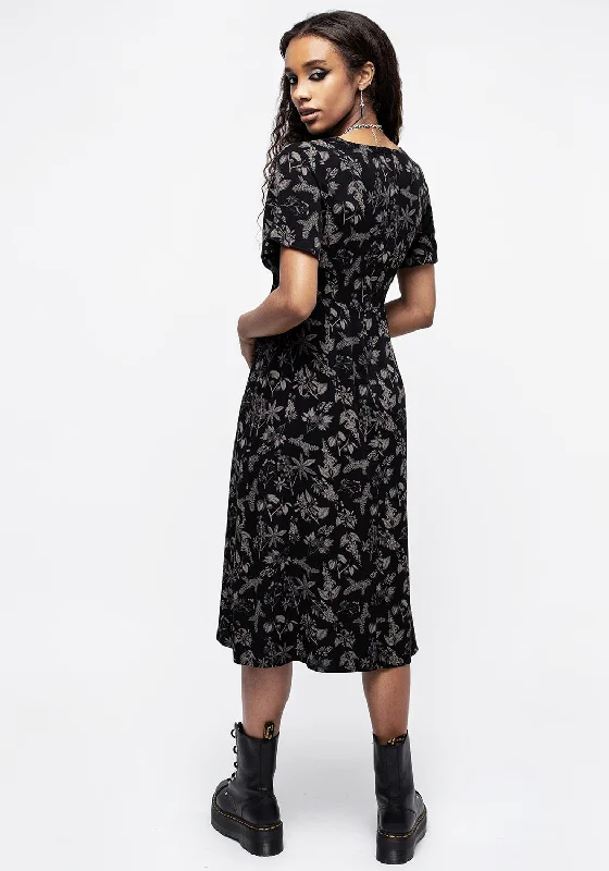 poisonous-plants-short-sleeve-midi-dress