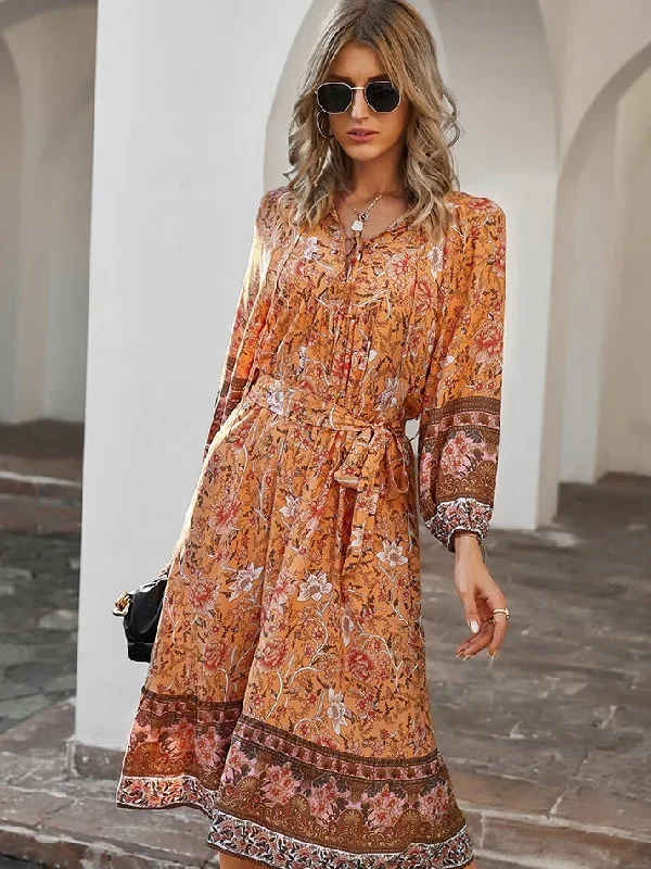 Printed long  Dress