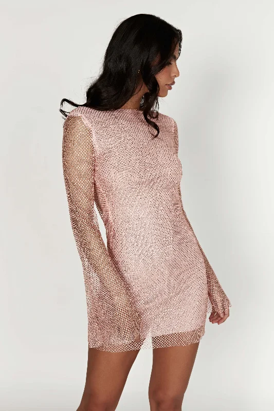 samira-flare-sleeve-diamante-mesh-mini-dress-baby-pink