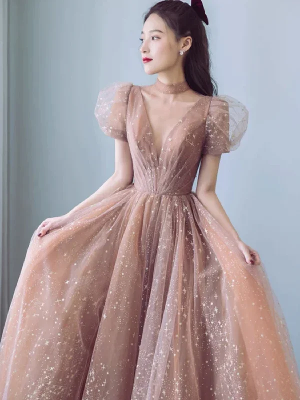 simple-champagne-v-neck-tulle-long-prom-dress-champagne-evening-dress