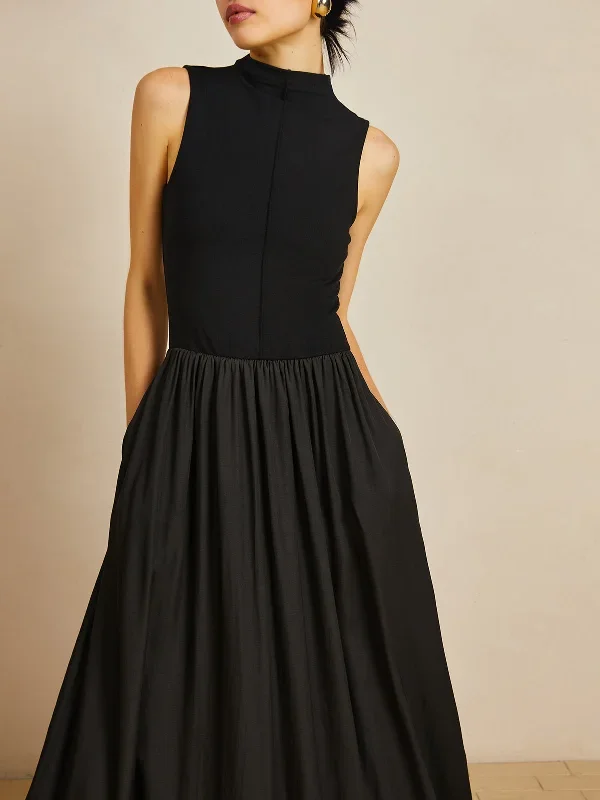 solid-mock-neck-sleeveless-long-dress