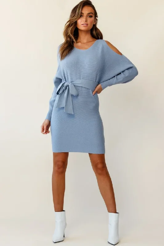 sorry-honey-cold-shoulder-knit-dress-midnight-blue