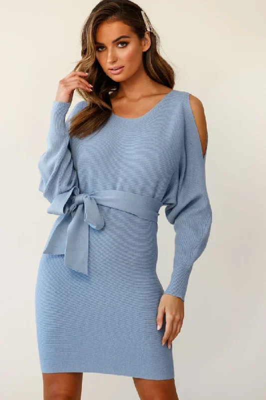 sorry-honey-cold-shoulder-knit-dress-midnight-blue