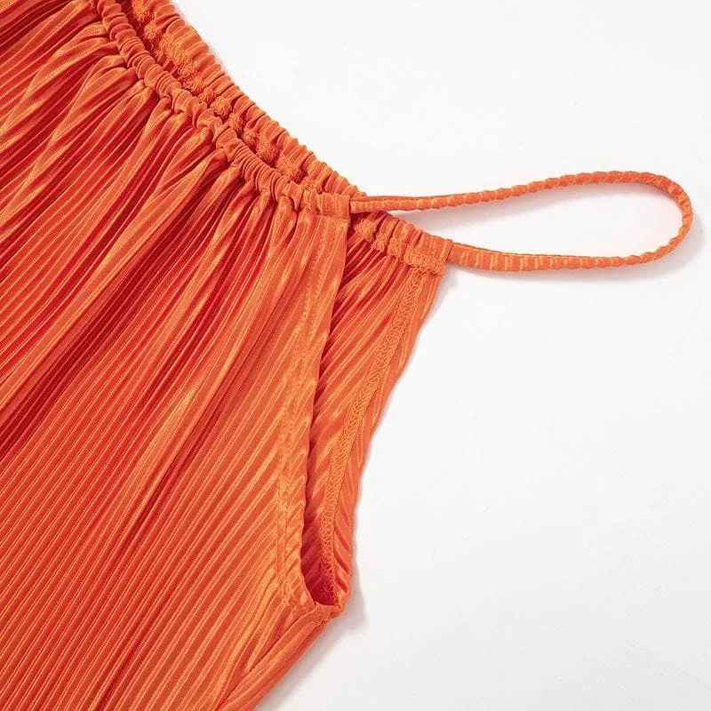 textured-solid-ruffle-backless-sleeveless-cami-pant-set