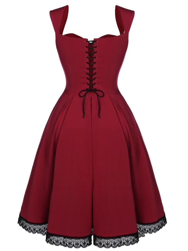 wine-red-1950s-lace-solid-swing-dress