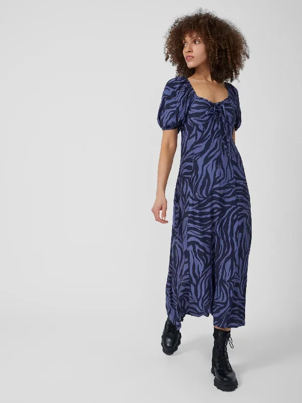 Zebra Eco Square Neck Maxi Dress